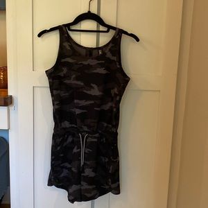 Athleta Girls black Camo Romper